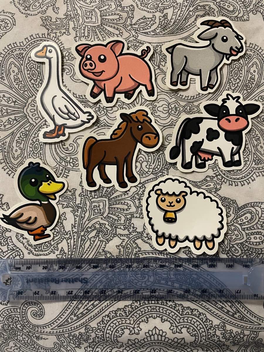 Farmyard Animals Stickers