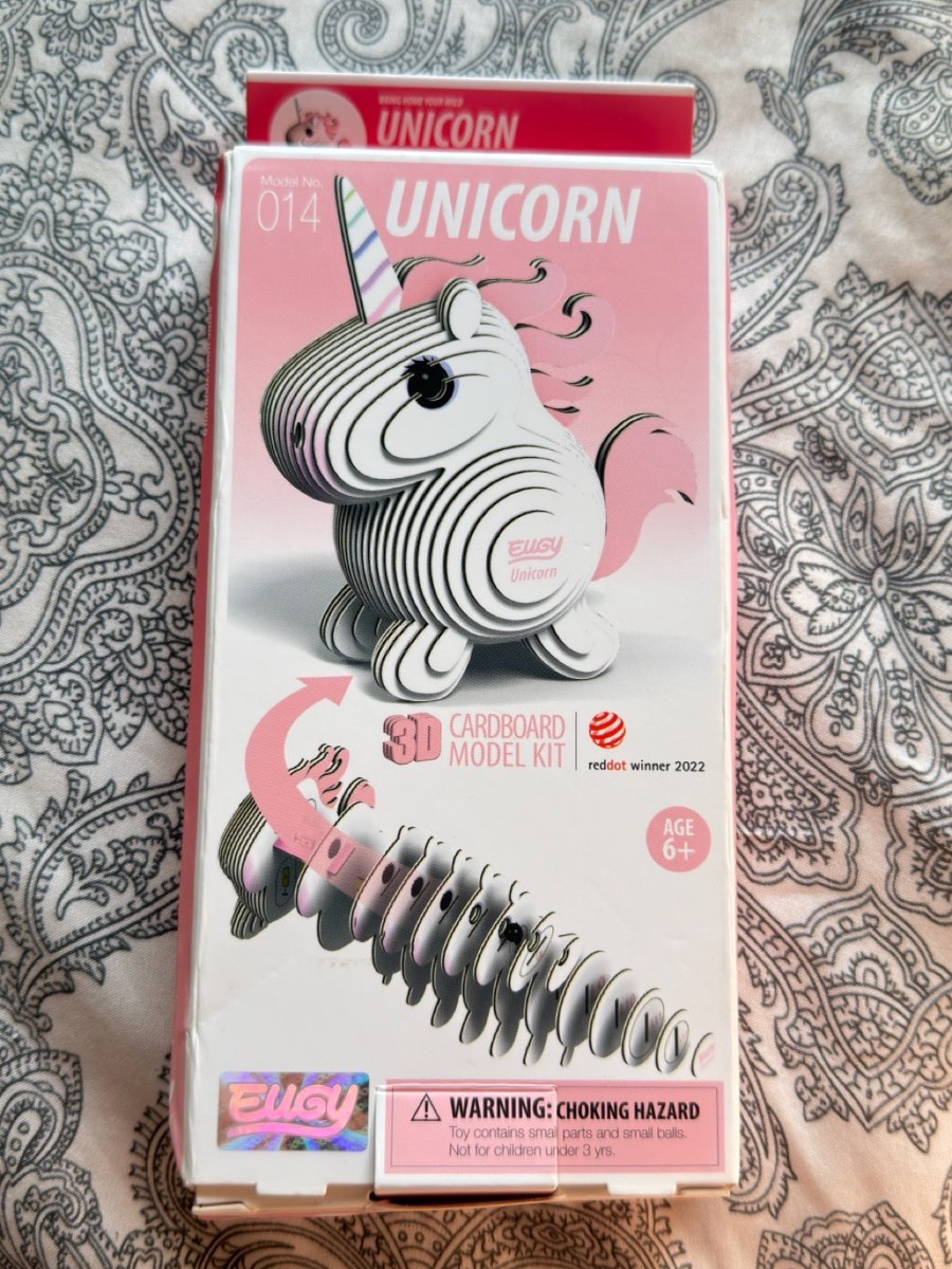 EUGY Unicorn 3D Craft Cardboard Model Kit 014