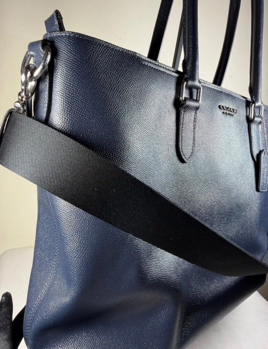 Coach Leather Tote Bag with Crossbody Strap
