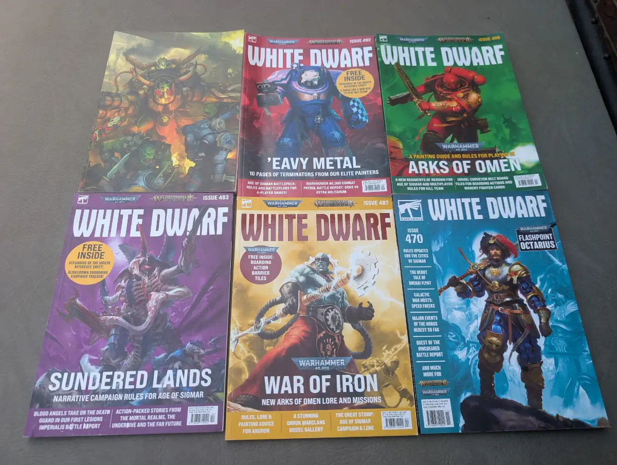 Warhammer White Dwarf The Ultimate Magazine Bundle X 6 Games Workshop