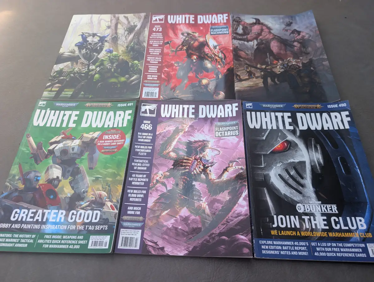 Warhammer White Dwarf The Ultimate Magazine Bundle X 6 Games Workshop