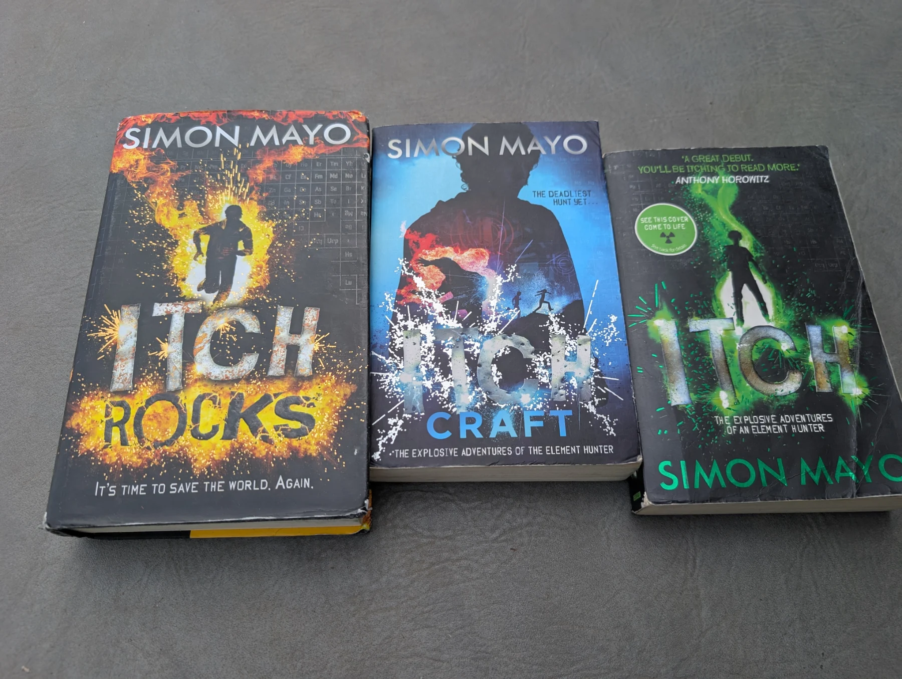 Simon Mayo,  The Explosive Adventures of an Element Hunter series X 3 - 2 paperback and 1 hardback