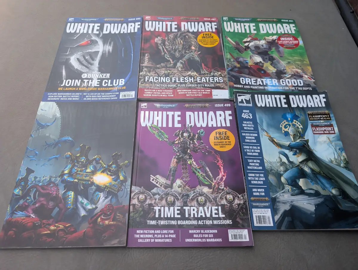 Warhammer White Dwarf The Ultimate Magazine Bundle X 6 Games Workshop