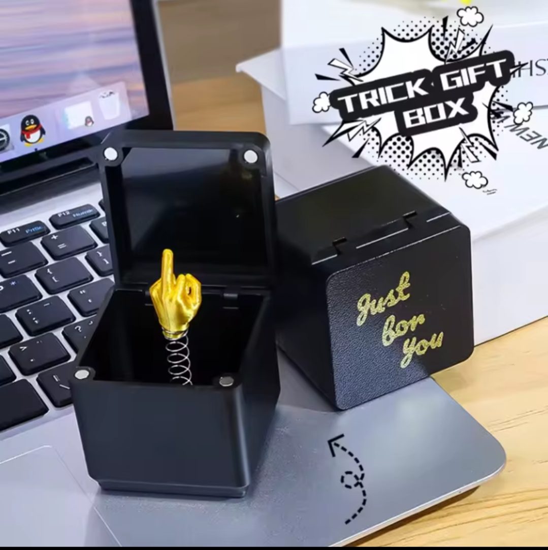 Middle finger prank box