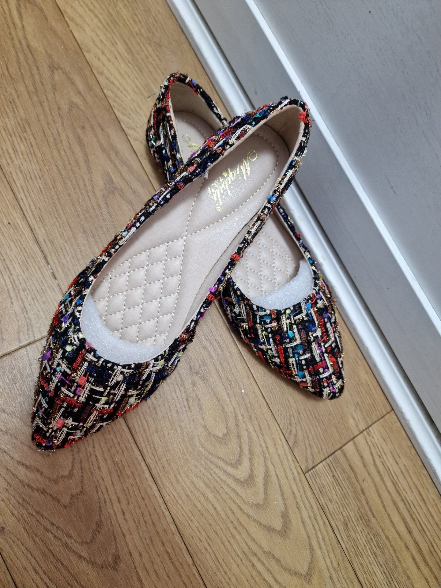 Ballerinas Ballet Flats Women's Suede Slip On Summer Shoes Size 6 UK