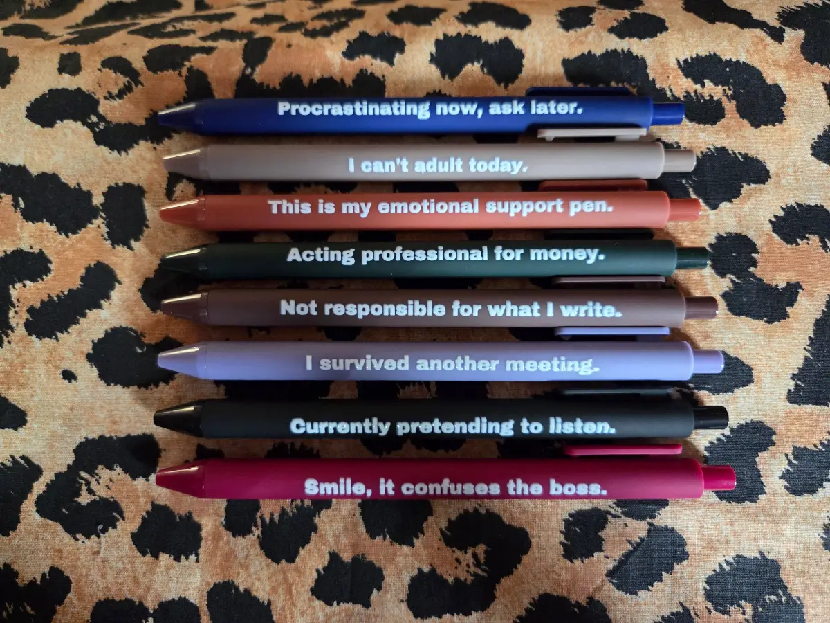 Sarcastic work pens