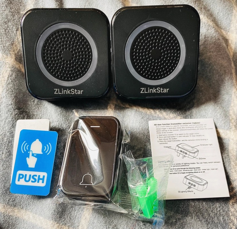 New Wireless Doorbell Plug In Loud RGB Door Chime No Battery 2 Receivers