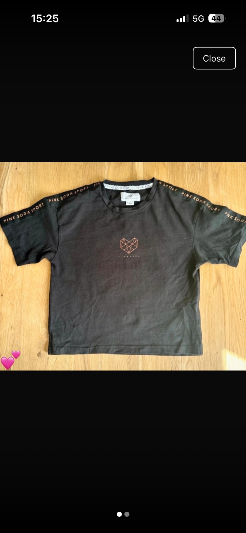 Pink Soda Sport Black Cropped T-Shirt | Size 4 | Worn Once