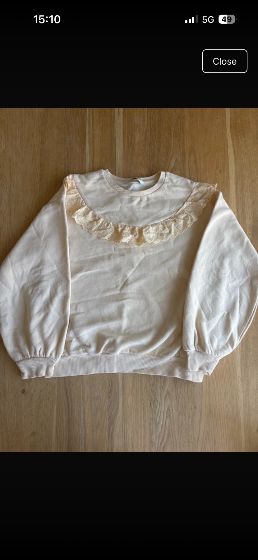George Girls Pale Lemon Yellow Lace Broderie Trim Sweatshirt | Size Age 10-11 Years