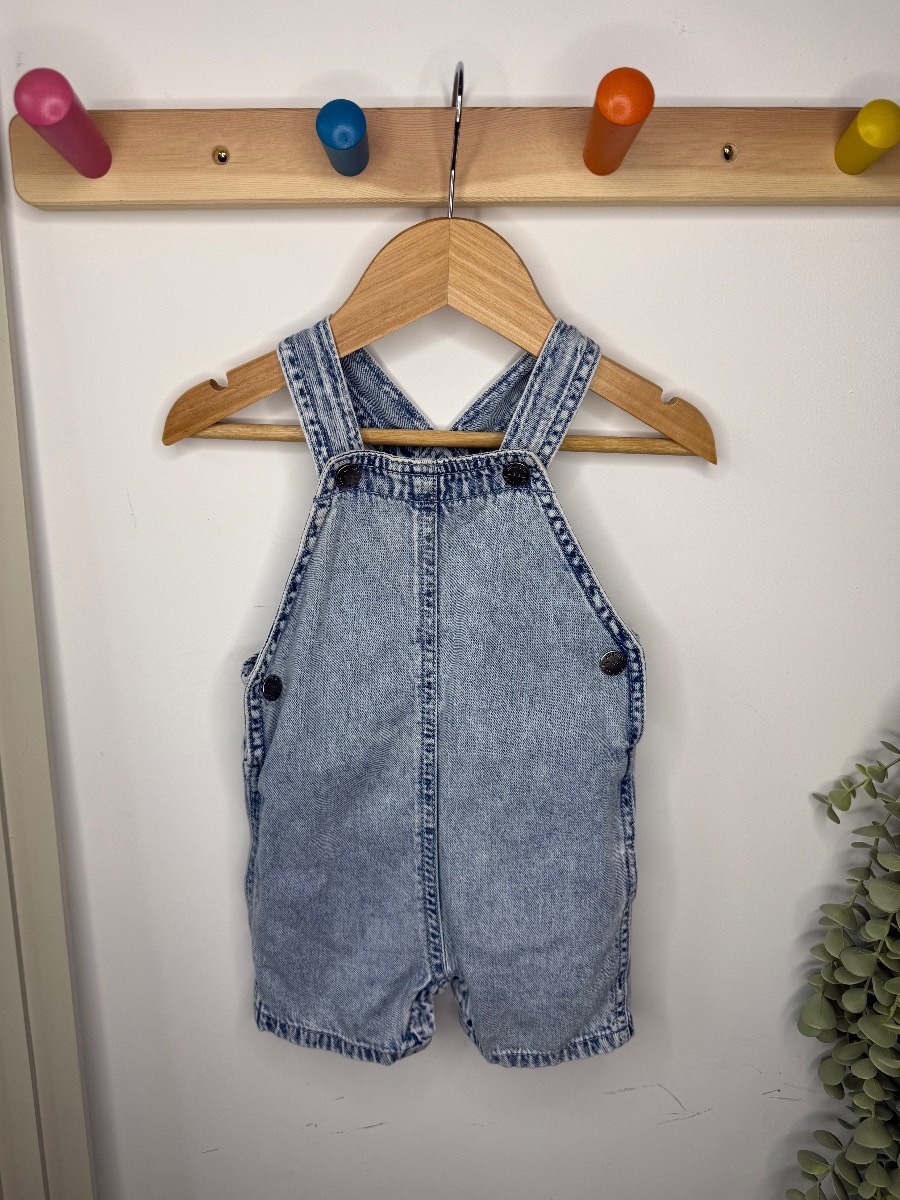 Next- baby boys light denim dungaree's - 6-9months