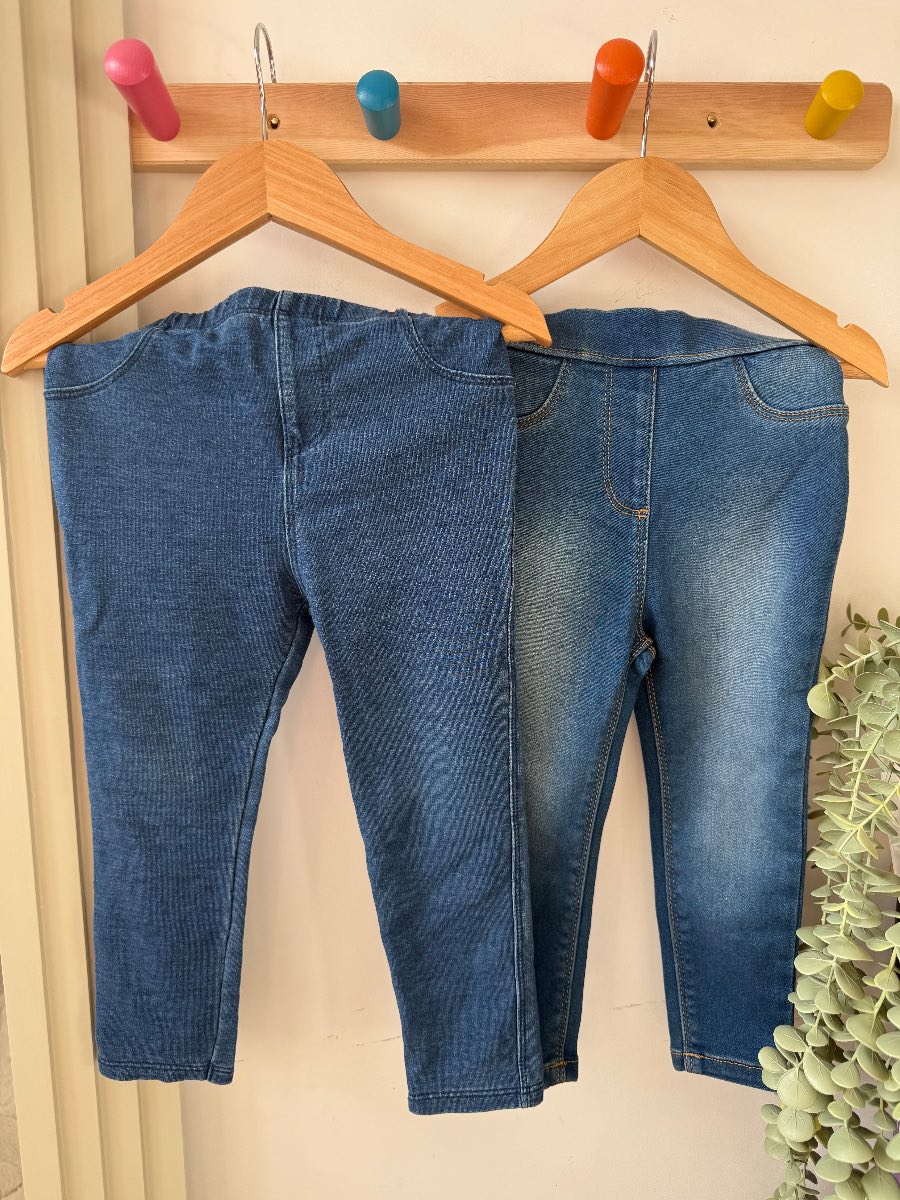 Baby Girls Denim Jeggings Bundle - 18-24 Months