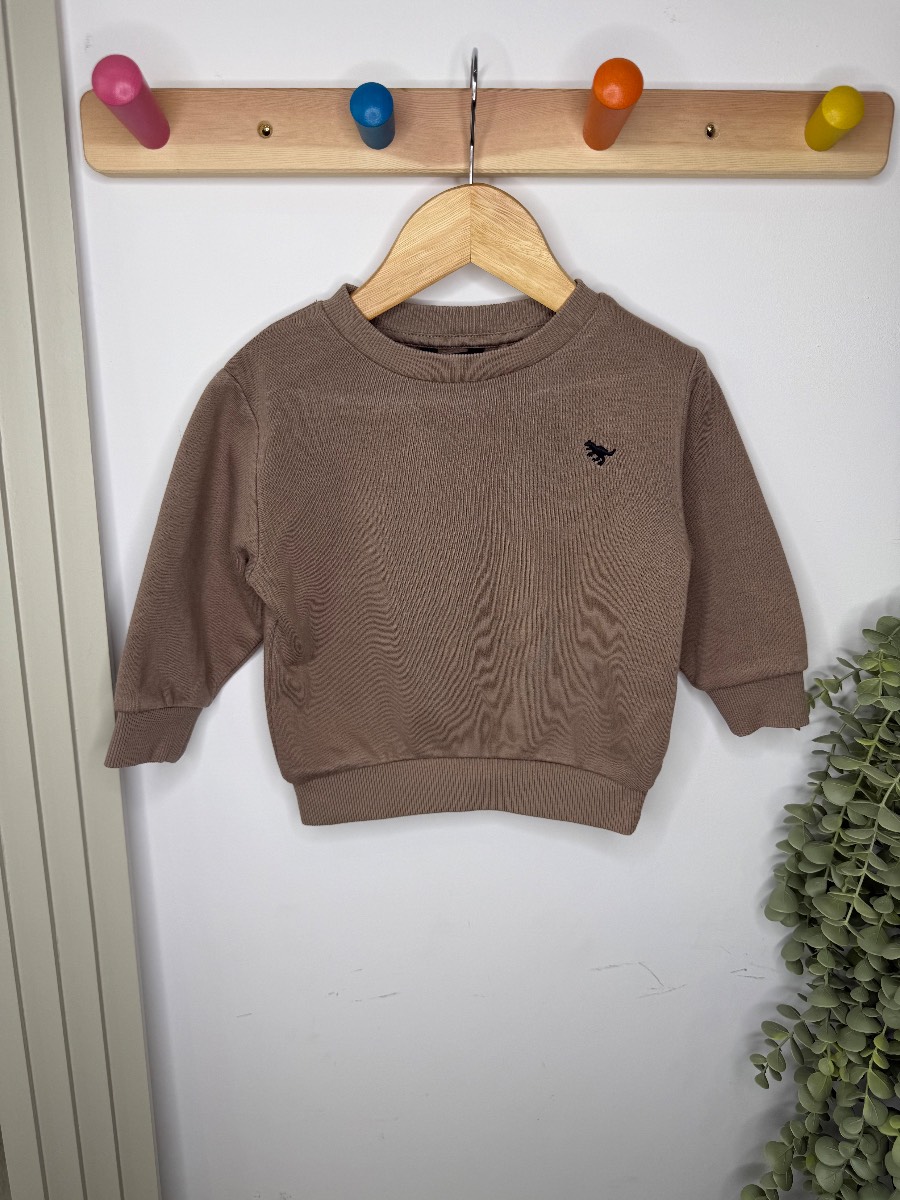 NEXT baby boys brown jumper - 9-12 months