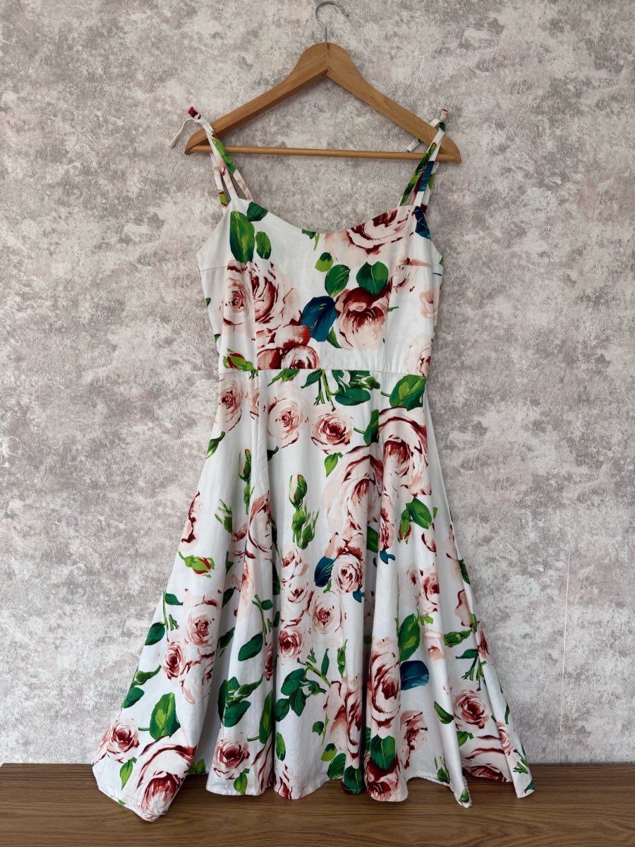 Collectif Floral Rose Sundress Size UK 10