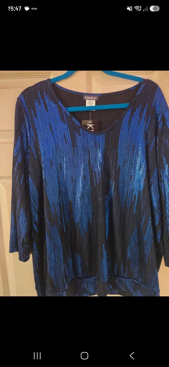 Kim&Co sparkly evening top