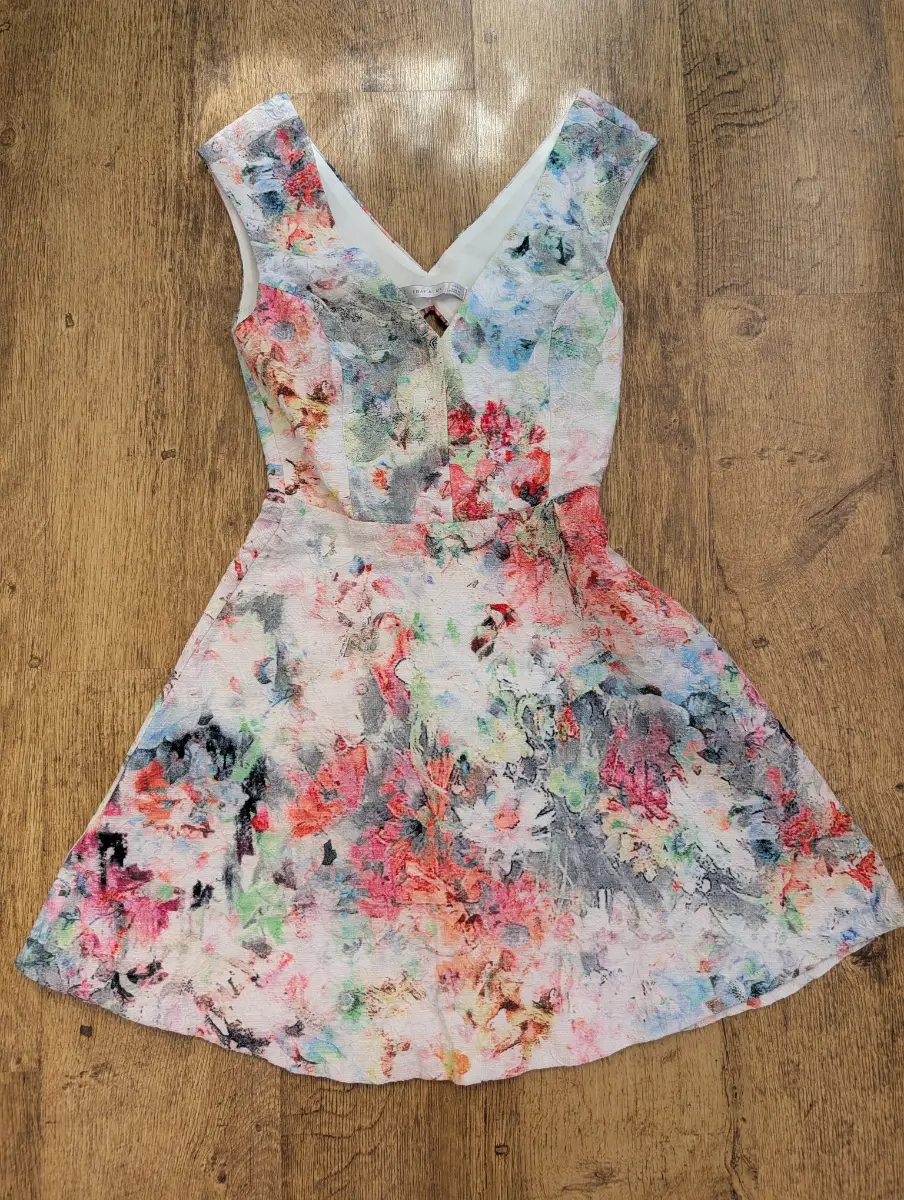 Zara Trafaluc Floral Skater Dress Size S
