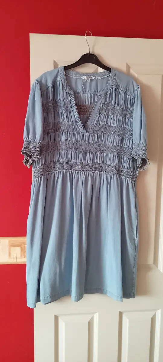 Fatface summer dress 16 blue