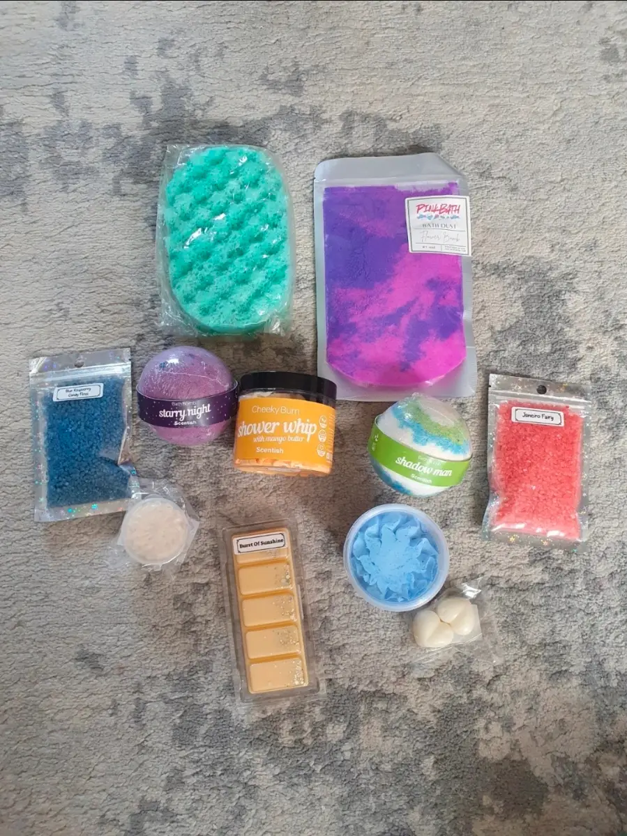 Bath dust wax melt sizzlers bath bomb soap sponge