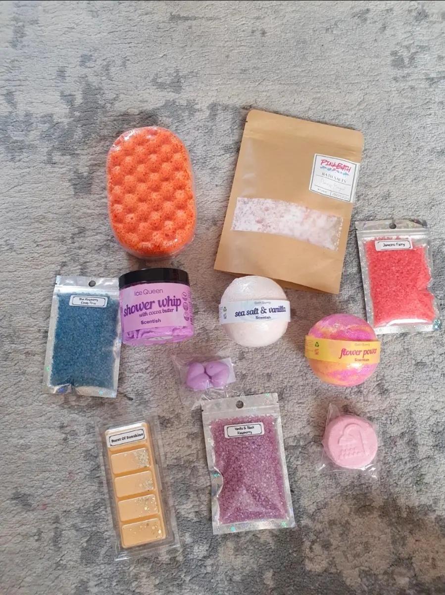 Foaming bath salts soap sponge wax melts bath bomb