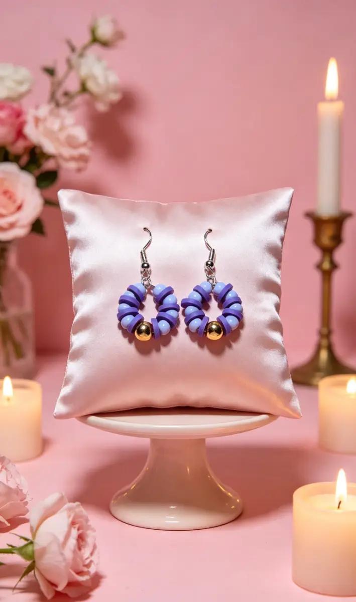 Purple hoop earrings