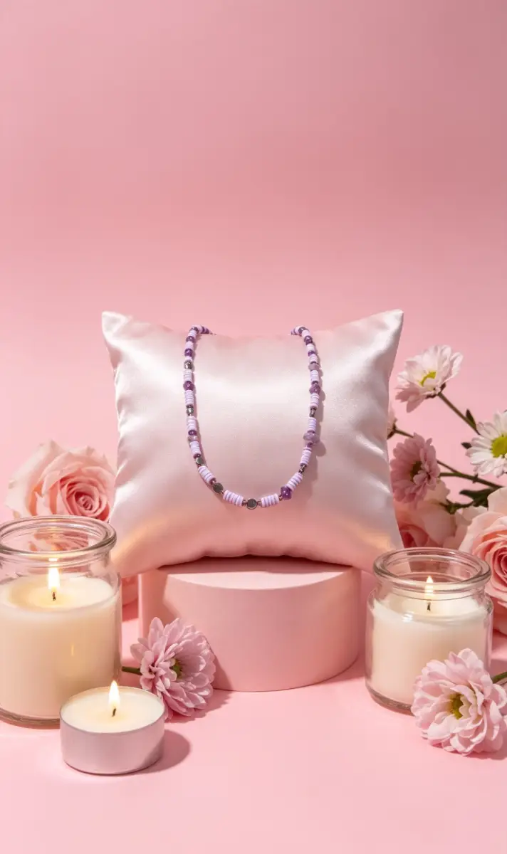 Purple amethyst long necklace