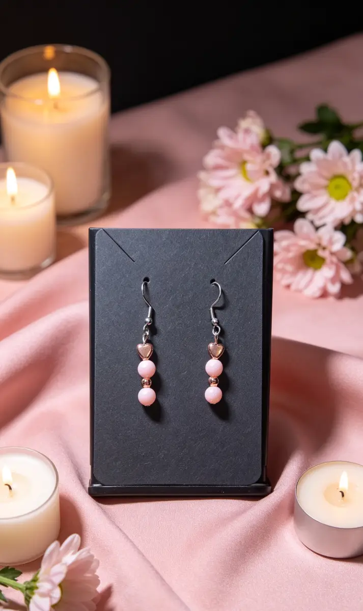 Pink and rose chrome earrings