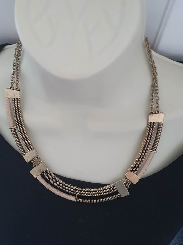 Accessorize gold colour metal necklace
