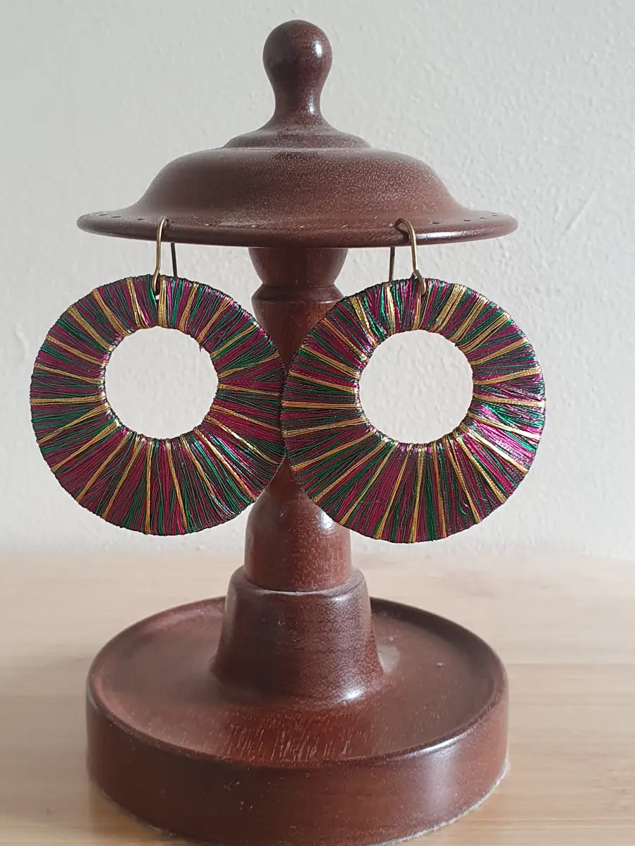 No label multi coloured earrings