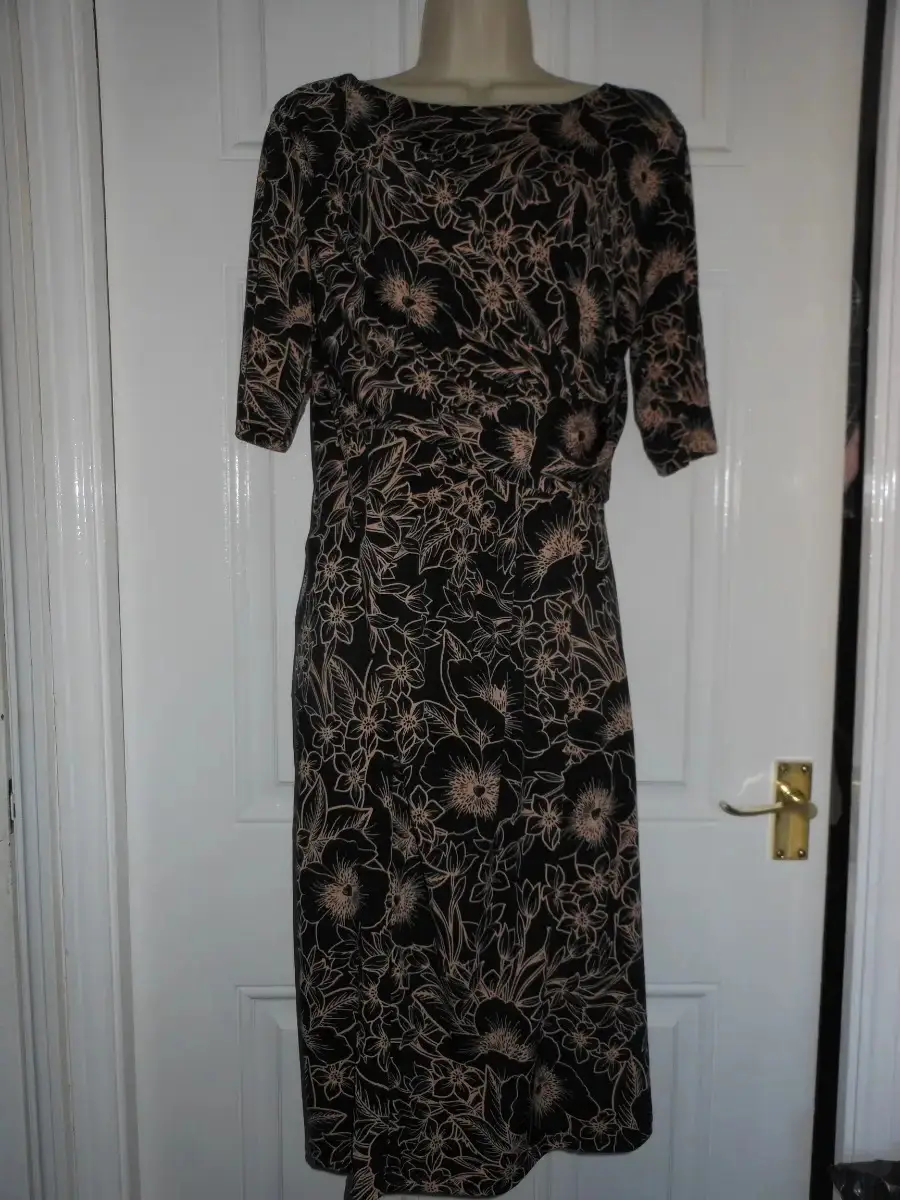 Anthology  black and brown design dress size 14