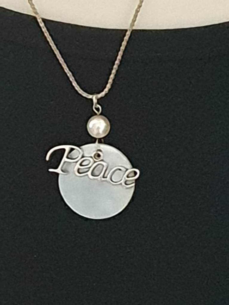 No label peace long necklace