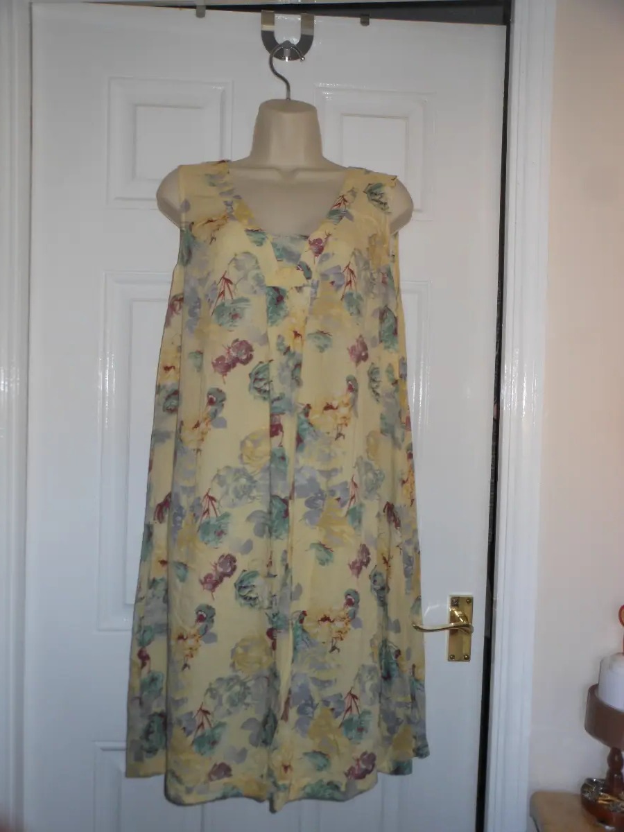 Next tall yellow flowery dress size 14