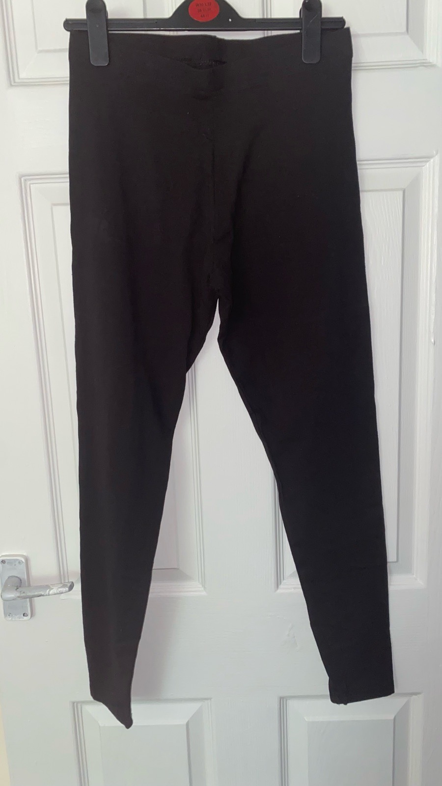 Primark Cares Black Cotton Leggings 14-15 Yrs / 166cm | High Waist Ankle Length