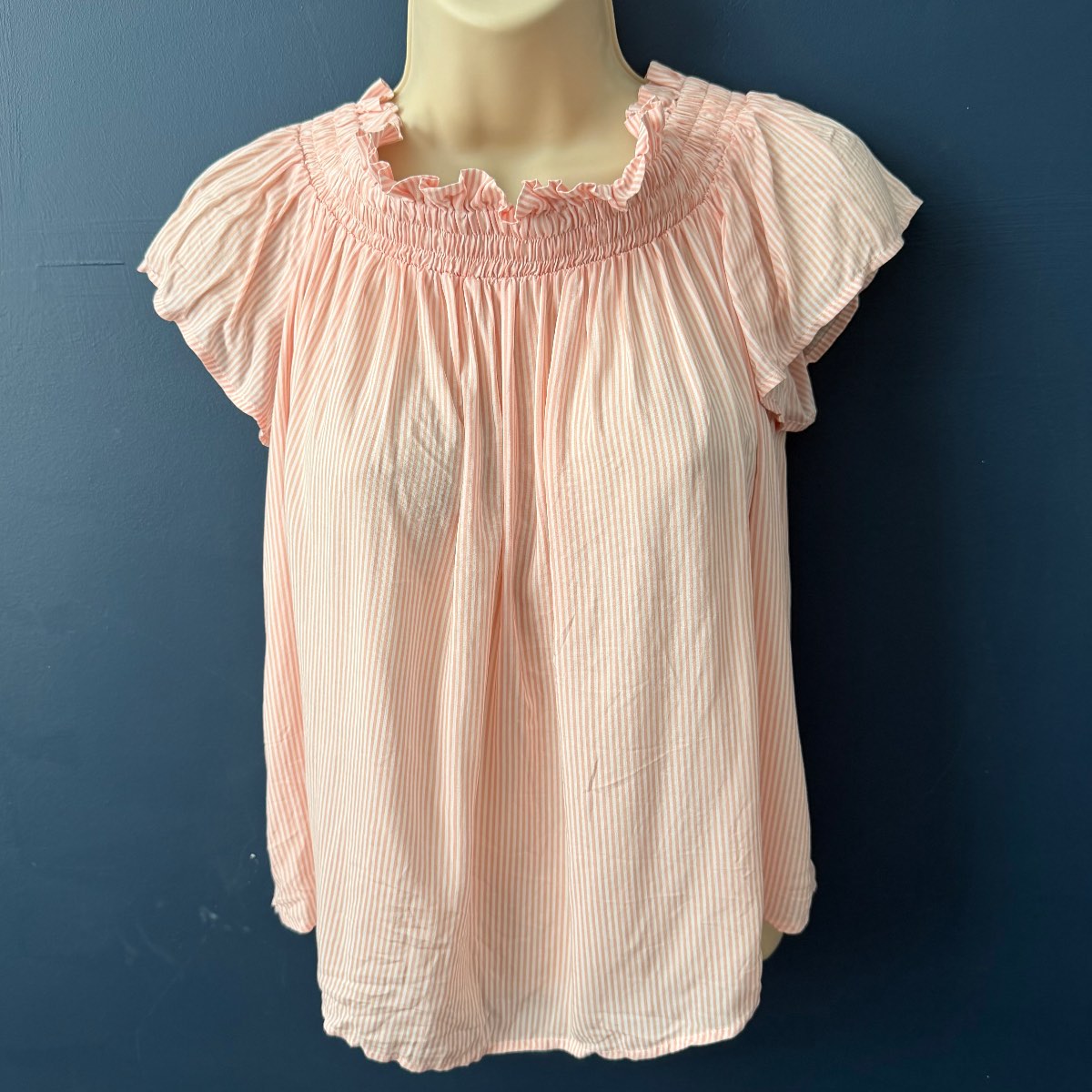 Ducker Stripe Off Shoulder Pinstripe Blouse | Jack Wills | UK 8