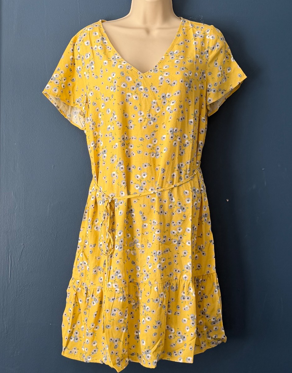 Floral Belted Launders V Neck Summer Dress | Jack Wills | UK10