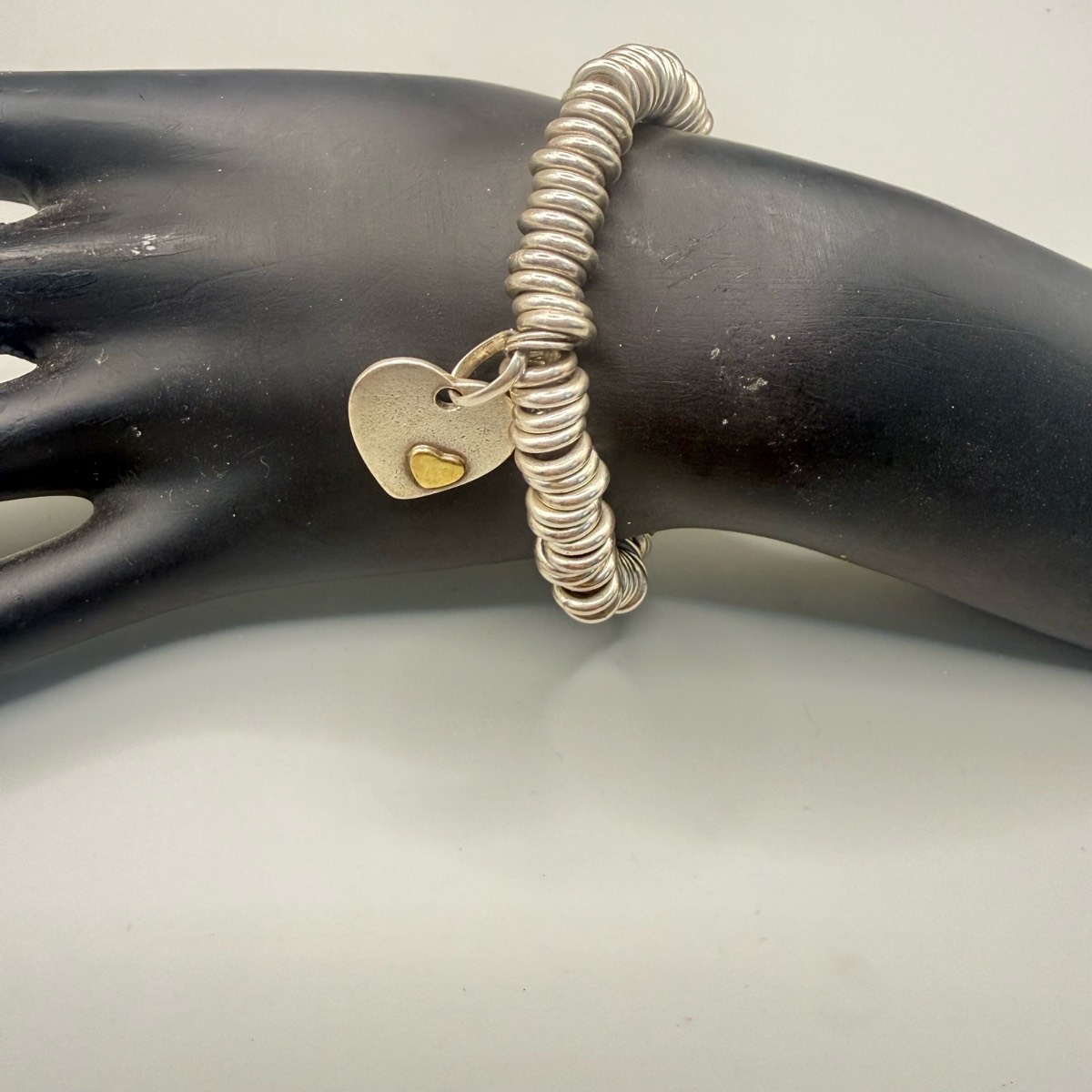 Genuine Sterling Silver Links of London Sweetie bracelet With Heart Charm 54g