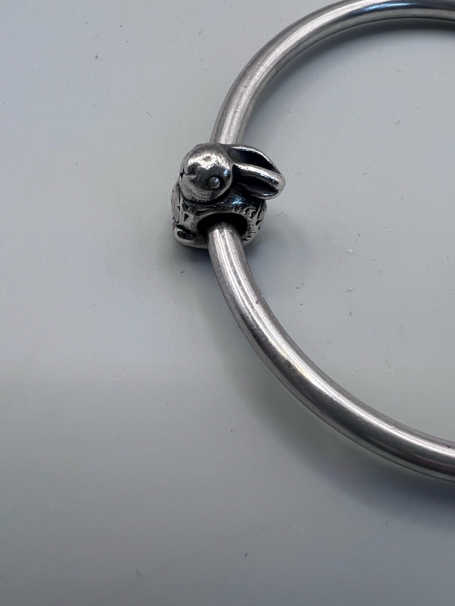 Trollbeads Sterling Silver Easter Bunny Bead Charm Rare