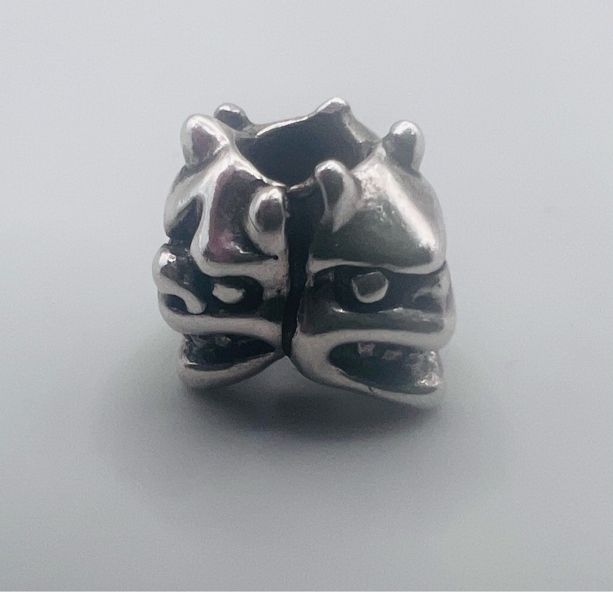 Vintage Sterling Silver Trollbeads Day 2014 Charm TR1099 3 Sided Troll Head