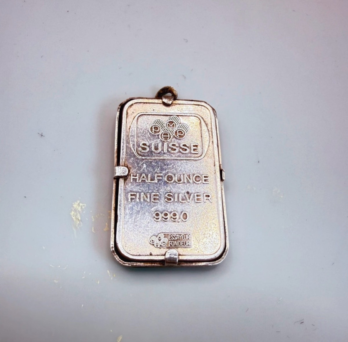 Ultra Rare Vintage Pamp Suisse Fortuna 1/2 Oz  999 Silver Bar