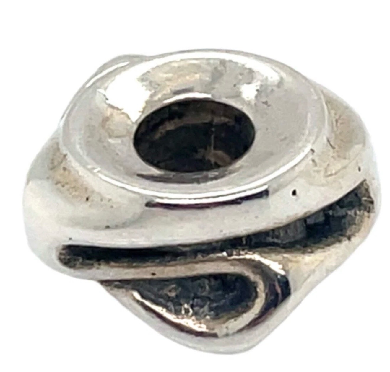 Trollbeads Transformation sterling silver textured LAA bead charm, TAGBE-40058