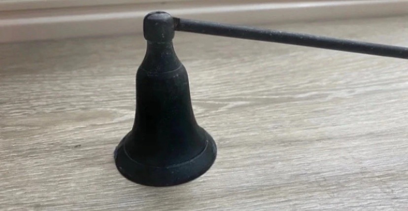 Vintage Black Metal Candle Snuffer Long Handle Wick Extinguisher