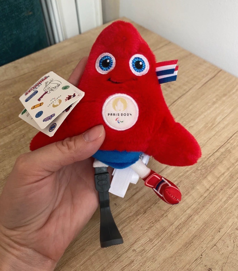 Paris 2024 Paralympic Phryges Mascot Plush Keyring Soft Toy With Tags