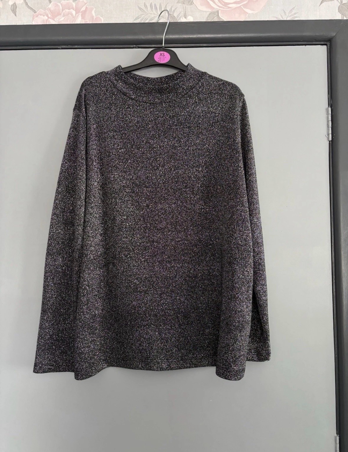 TU Ladies Black and Silver Sparkly Jumper Size 18 Excellent Condition Worn Once