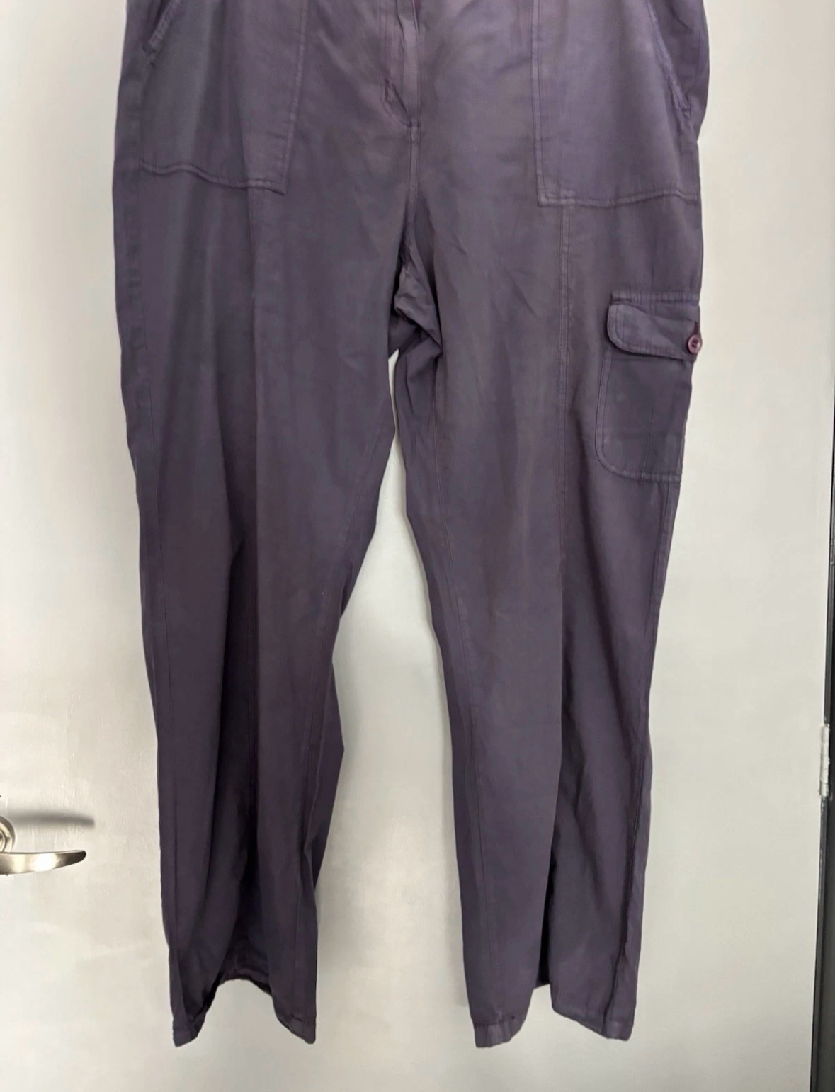 Simply Be Women's Mulberry Cargo Trousers Size 20 31 Inch Leg Zip and Button Fly