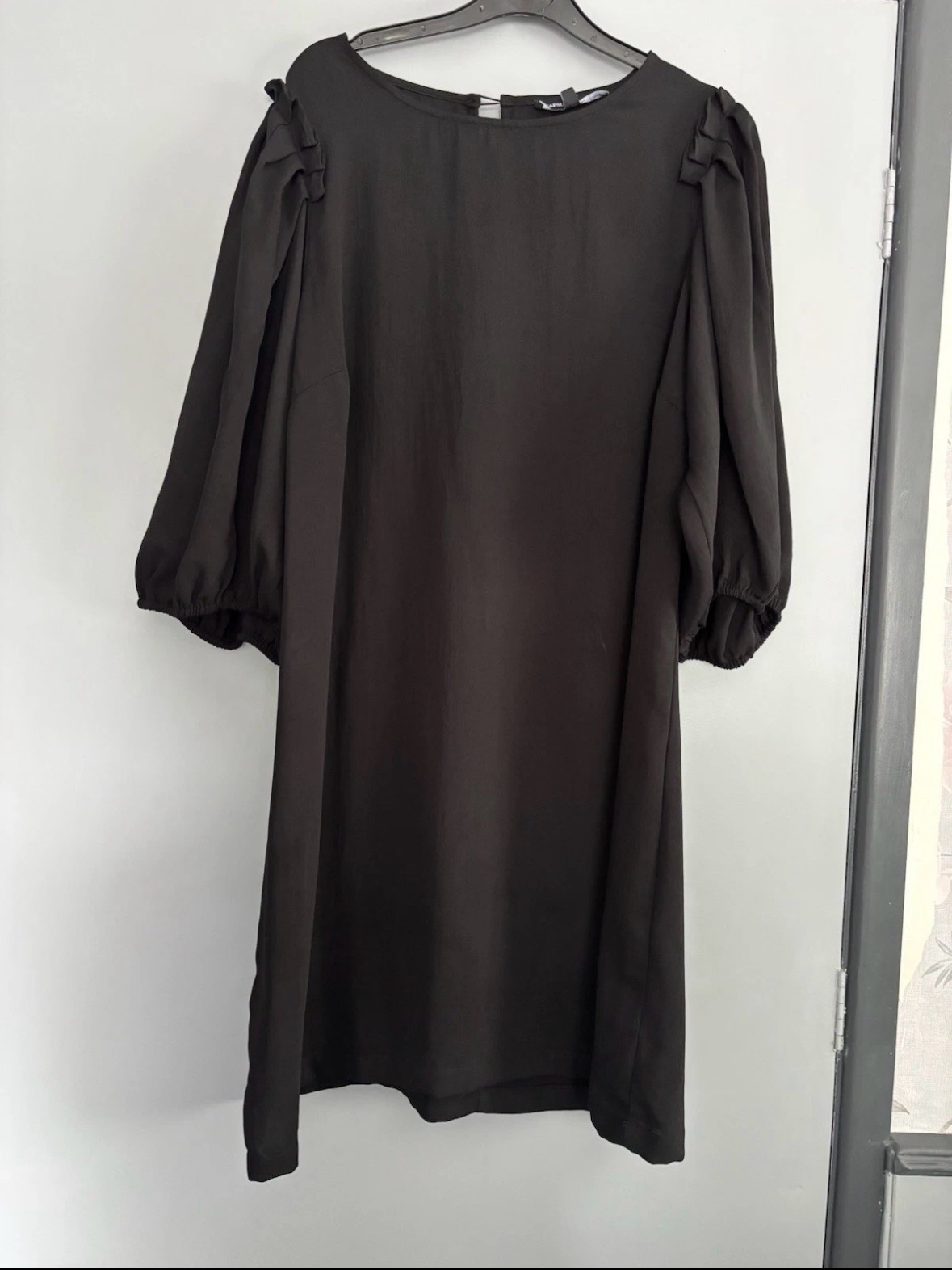 Capsule Women's Tunic Dress 3/4 Sleeve Black Size 18 UK Round Neck