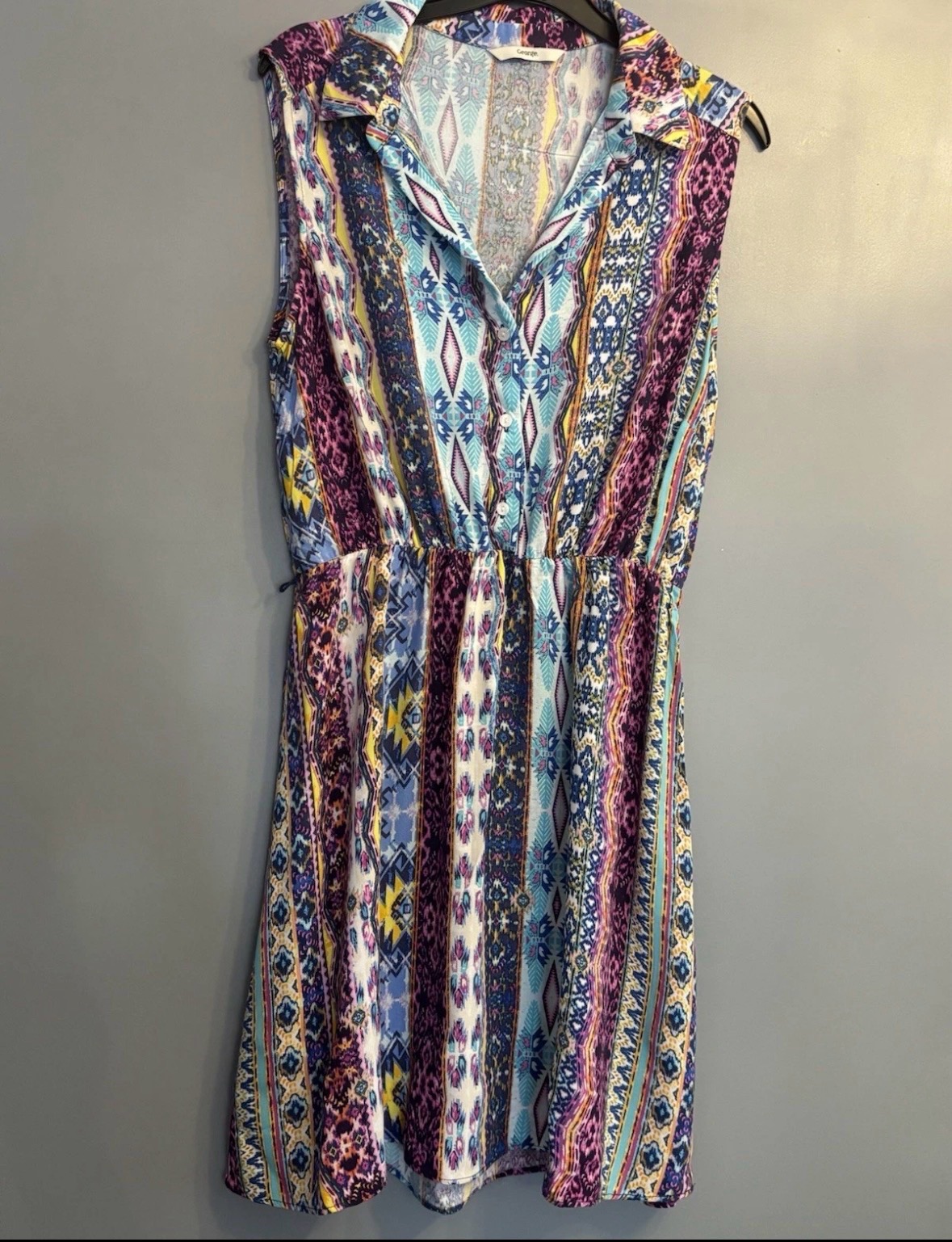 George Ladies Sleeveless Festival Style Dress Size 10 Excellent Condition Summer