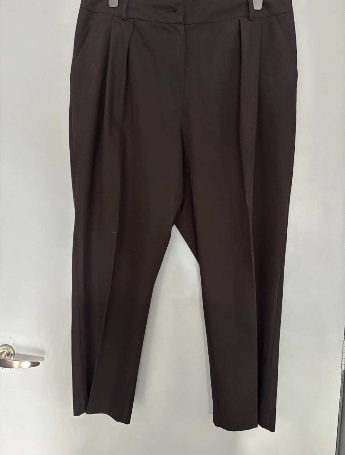 River Island Women's Plus Black Size 20 Straight -Leg Trousers with Pockets
