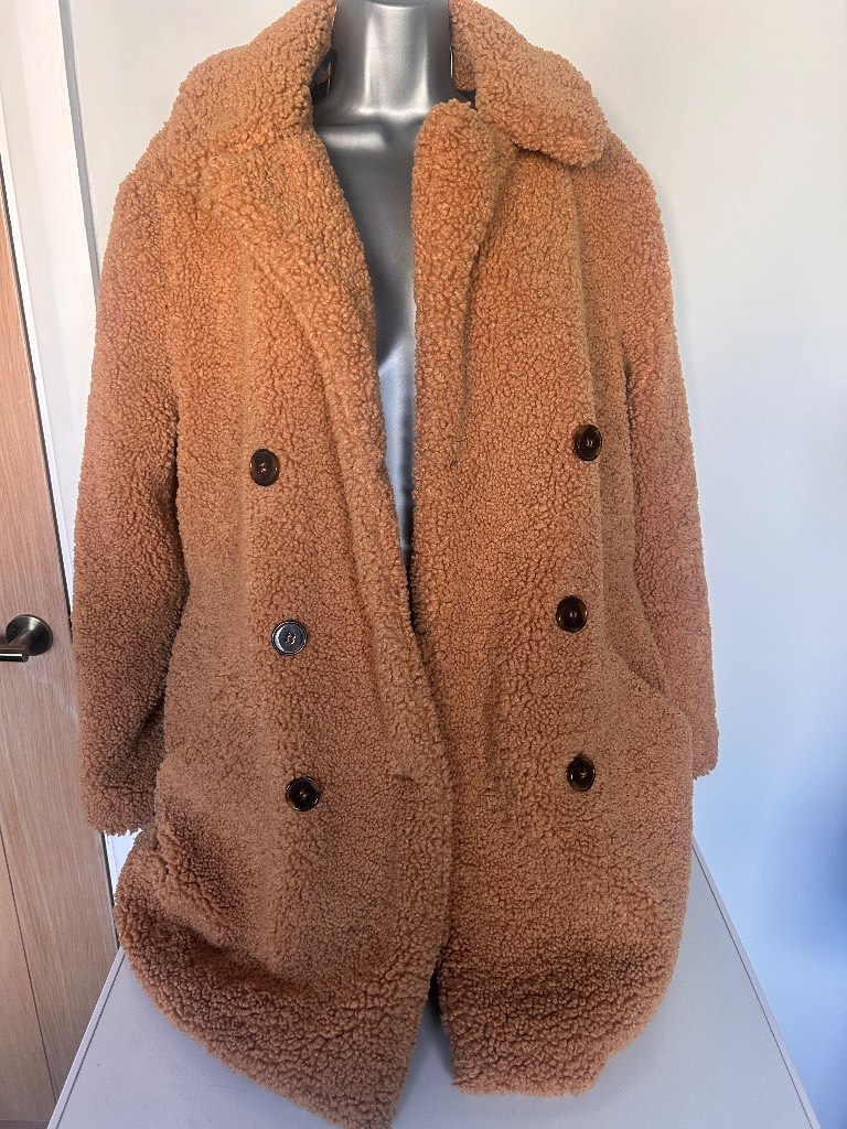 Topshop Teddy Bear style faux fur coat