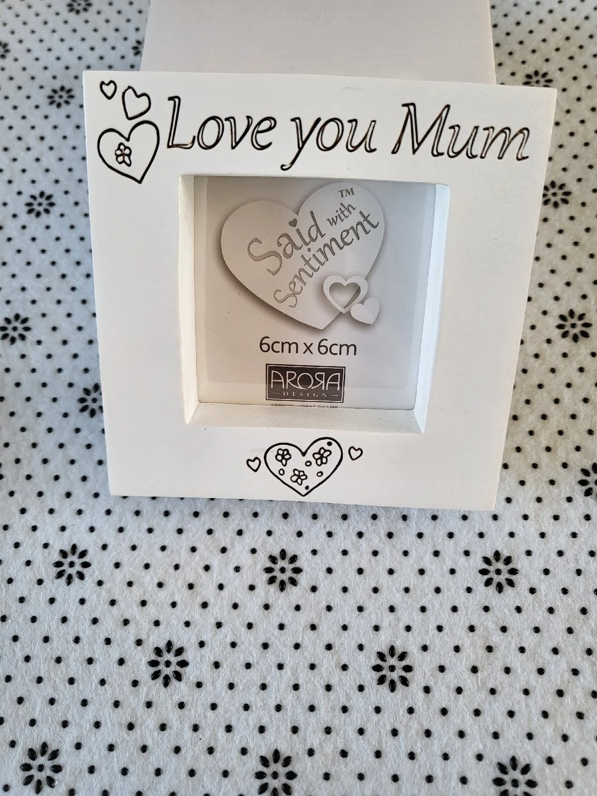6cm x 6cm Said by Sentiments Wooden Photo Frame Gift Present Keepsake