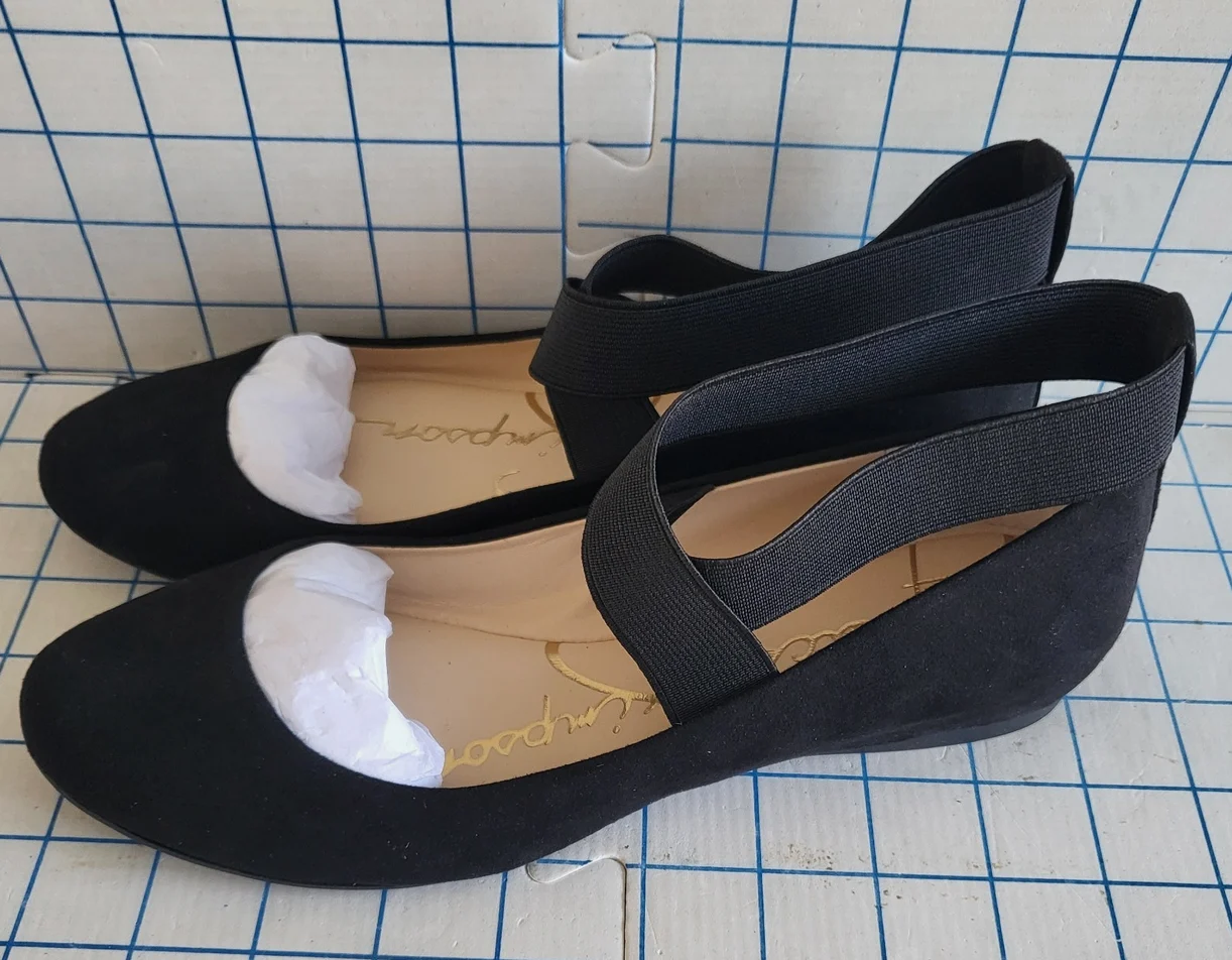 Jessica Simpson JS MANDAYSS Microsuede Criss Cross Ballet Flats -  UK 5  EU 38