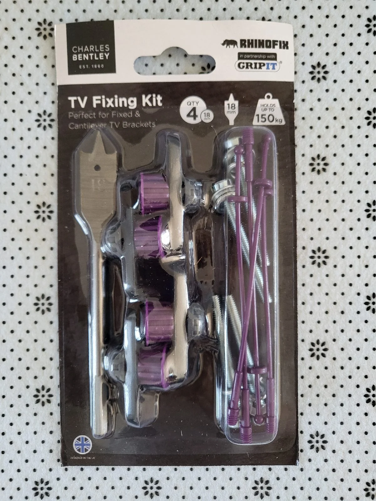 The Gripit Heavy Duty Rhino TV Fixing Kit