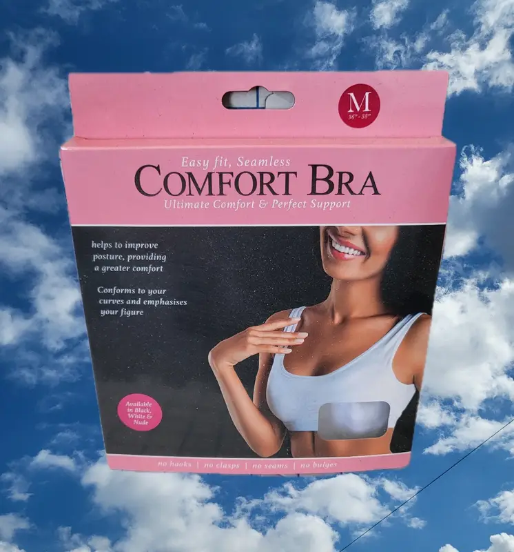 Comfort Bra Boxed White - Medium 36" - 38"
